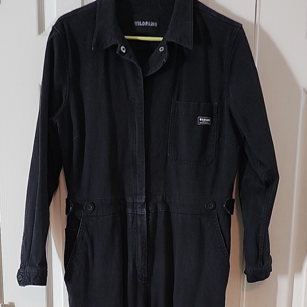 Wildfang Black High Waisted Jumpsuit Longsleeve. EUC
